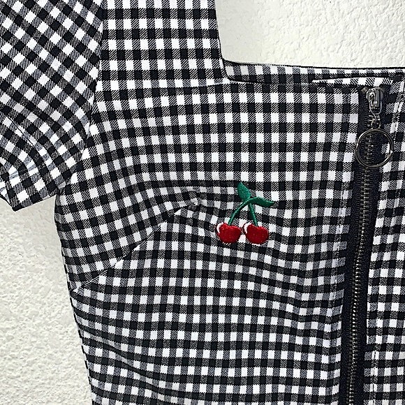 Lazy Oaf Cherry Boob Gingham Top - Picture 8 of 10